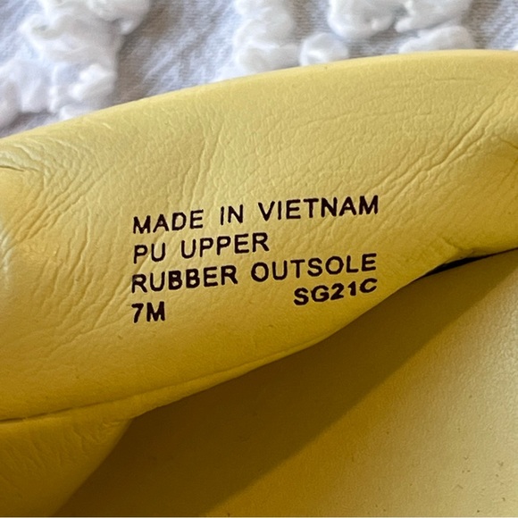 Michael Kors Josie Yellow & White Knot Slip On Slide Sandals Women’s Size 7 - Picture 8 of 8